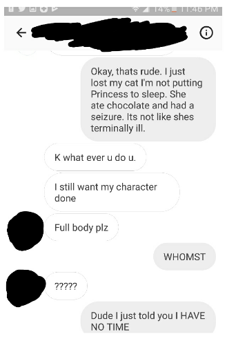 Man Asks for Art Commission and the Convo Escalates Quickly