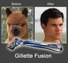 funny before and after shots - Before After Gillette Fusion