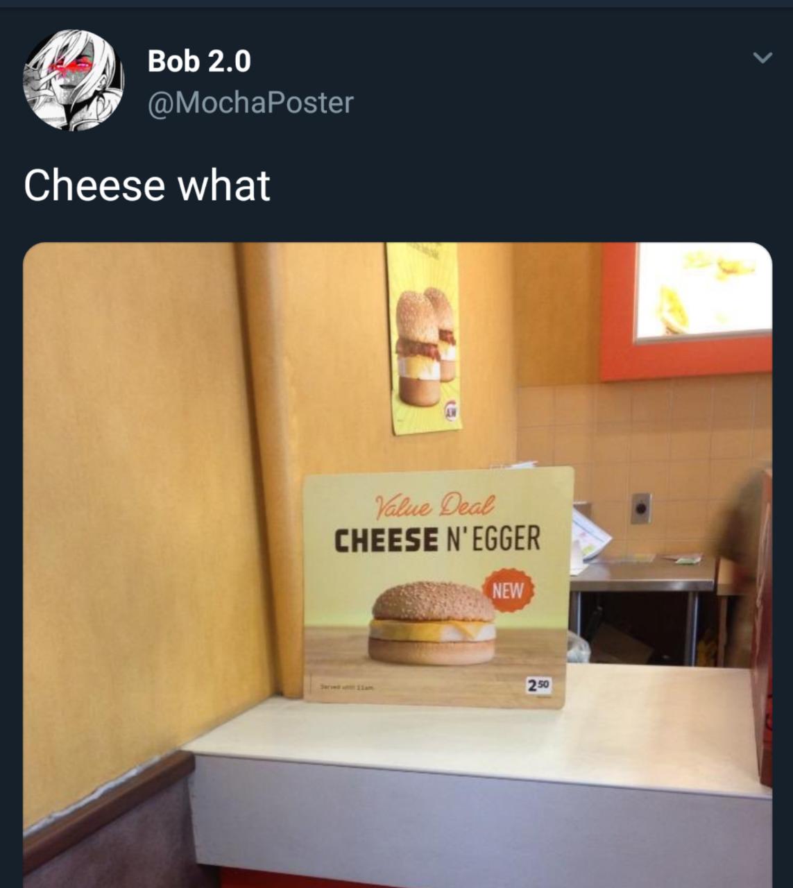 cheese and egger - 42 Bob 2.0 Cheese what Value Deal Cheese N'Egger New 250