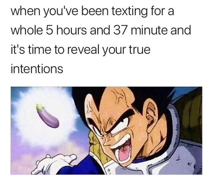 true intentions meme - when you've been texting for a whole 5 hours and 37 minute and it's time to reveal your true intentions