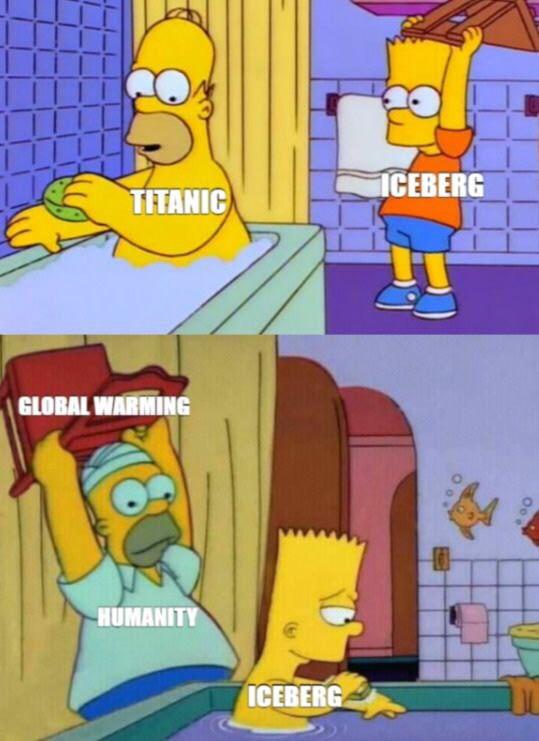 dank meme - titanic global warming meme - Iceberg Titanic Global Warming Humanity Iceberg