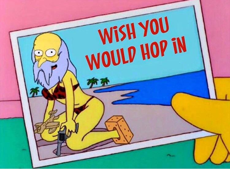 simpsons memes - Wish You Would Hop In
