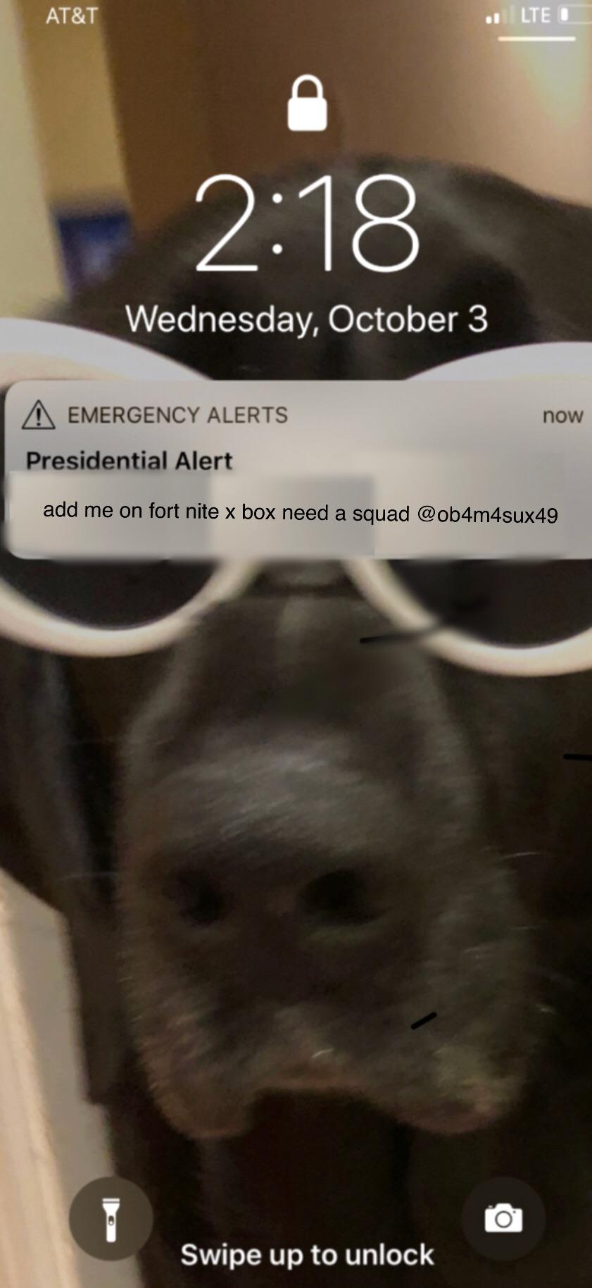 Trump meme of funny presidential alert memes - At&T . Lte 1 Wednesday, October 3 now Aemergency Alerts Presidential Alert add me on fort nite x box need a squad Swipe up to unlock