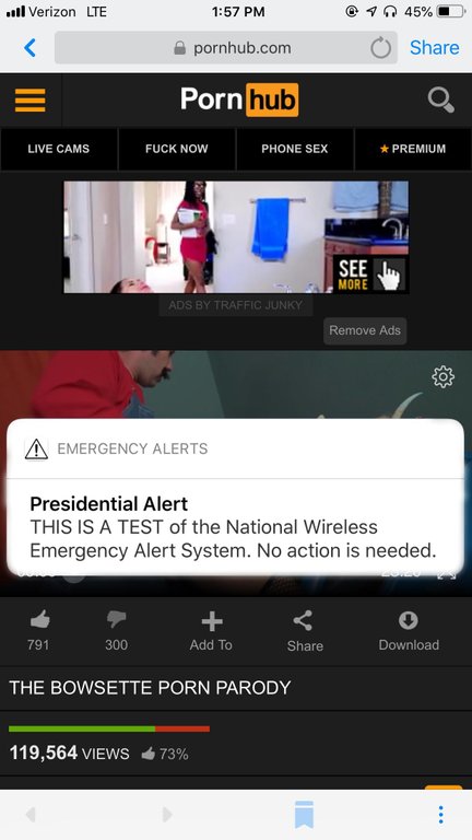 Trump meme of see more pornhub - 11 Verizon Lte pornhub.com 45% Porn hub Live Cams Fuck Now Phone Sex Premium See More Ads By Traffic Junky Remove Ads A Emergency Alerts Presidential Alert This Is A Test of the National Wireless Emergency Alert System. No