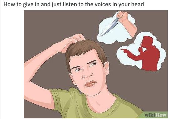 cartoon - How to give in and just listen to the voices in your head wikiHow