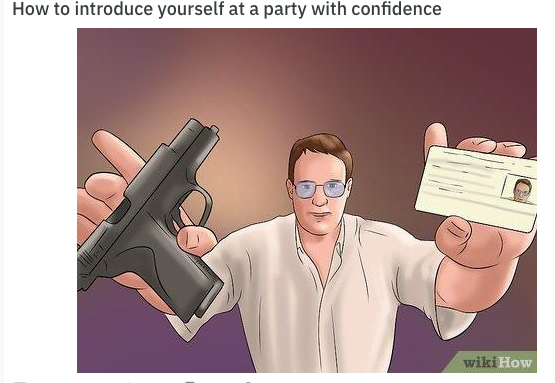 cartoon - How to introduce yourself at a party with confidence wikiHow