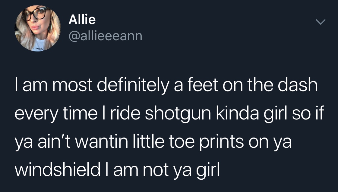 dank meme high 5 - Allie Allie Tam most definitely a feet on the dash every time I ride shotgun kinda girl so if ya ain't wantin little toe prints on ya windshield I am not ya girl