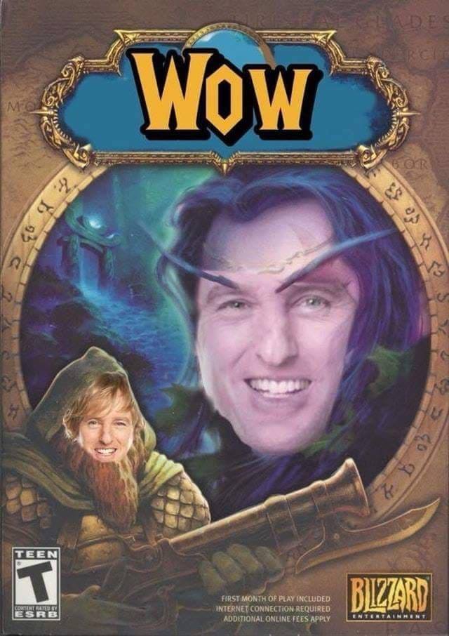 dank meme about world of warcraft box - WoW o C Teen First Month Of Play Included Internet Connection Required Additional Online Fees Apply Bizzard Content Rates Esrr