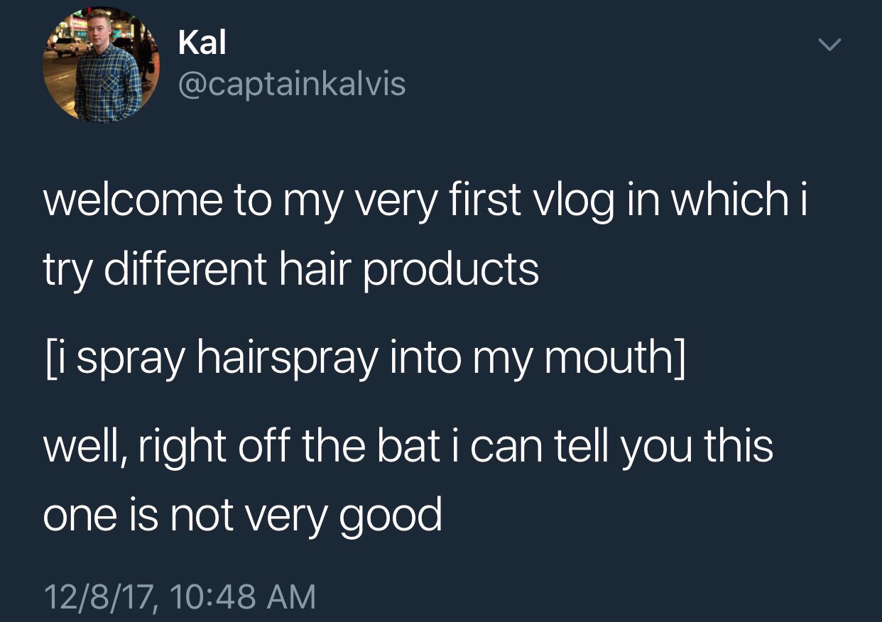Hair spray - Kal welcome to my very first vlog in which i try different hair products i spray hairspray into my mouth well, right off the bat i can tell you this one is not very good 12817,