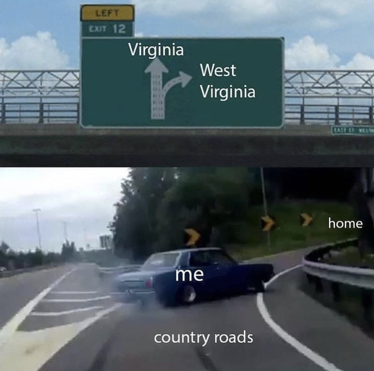 left exit 12 off ramp - Left Cut 12 Virginia West Virginia home me country roads
