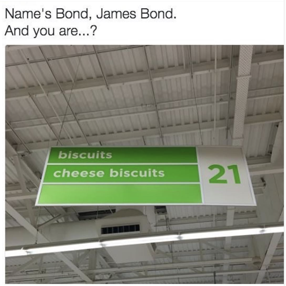 memes - name's bond james bond and you - Name's Bond, James Bond. And you are...? biscuits cheese biscuits 21