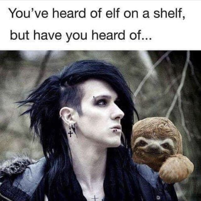 dank memes - sloth on a goth meme - You've heard of elf on a shelf, but have you heard of...