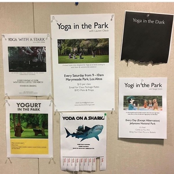 yoga in the park meme - Yoga in the Dark Yoga in the Park with Lauren Olesh Yoga With A Stark Arged to wedd & the went Every Sunday At Disk Winter The North Hiness Coming Every Saturday from 910am Marymeade Park, Los Altos $10 per class Email for Class Pa