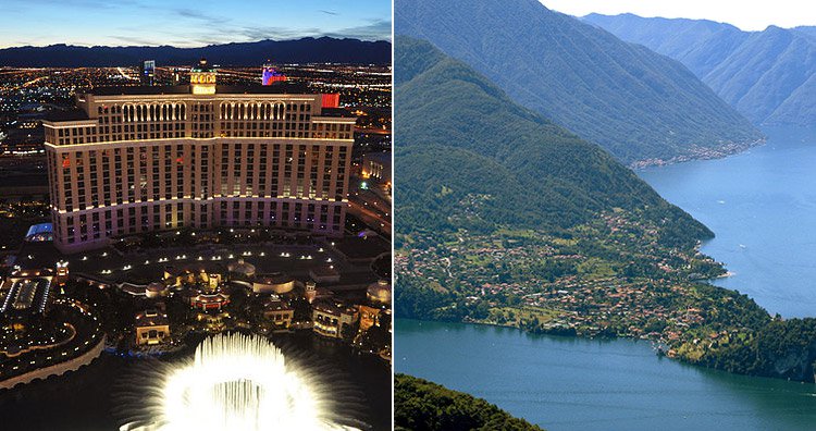 The population of the town Bellagio in Italy which inspires the Bellagio Hotel in Las Vegas is less than the number of rooms at the hotel.