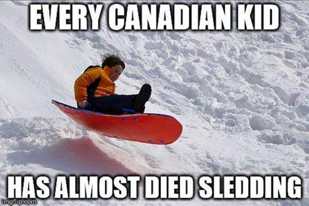 plamann park sledding - Every Canadian Kid Has Almost Died Sledding imgflip.com