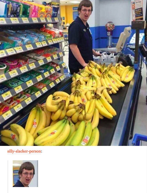 meme buying a lot of bananas - sillyslackerperson