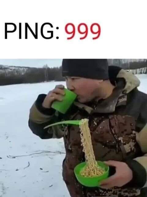 game lag meme - Ping 999