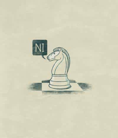 chess knight who say ni