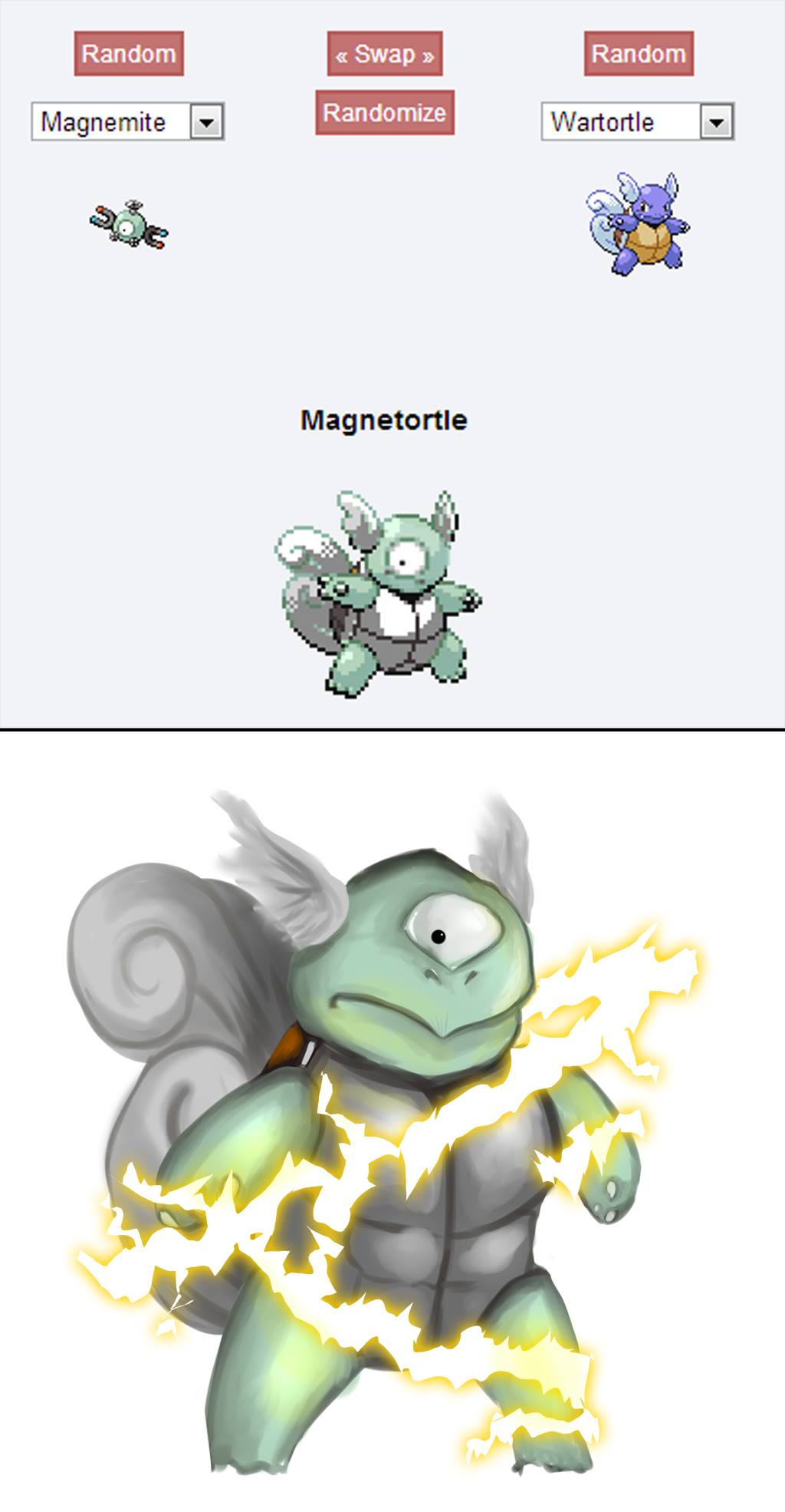 pokemon fusion memes - Random Swap >> Random Magnemite Randomize Wartortle Magnetortle