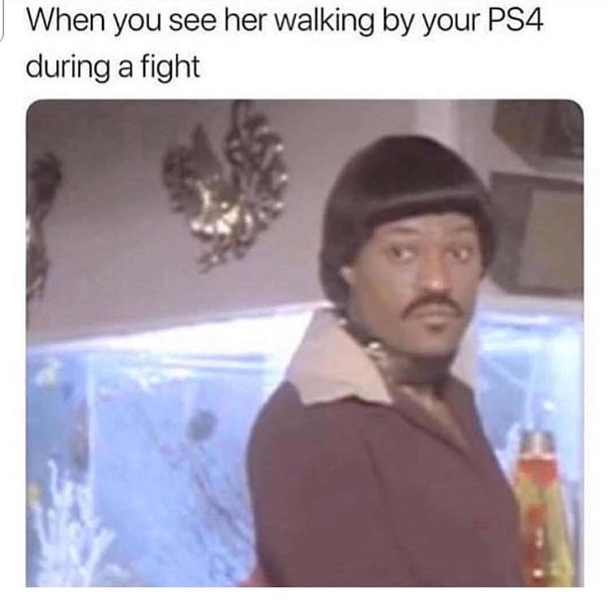 you see her walking by your ps4 during a fight - When you see her walking by your PS4 during a fight