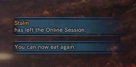 screenshot - Stalin has left the Online Session. You can now eat again.
