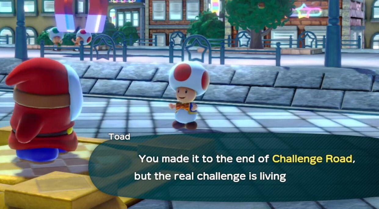 games - Toad You made it to the end of Challenge Road, but the real challenge is living