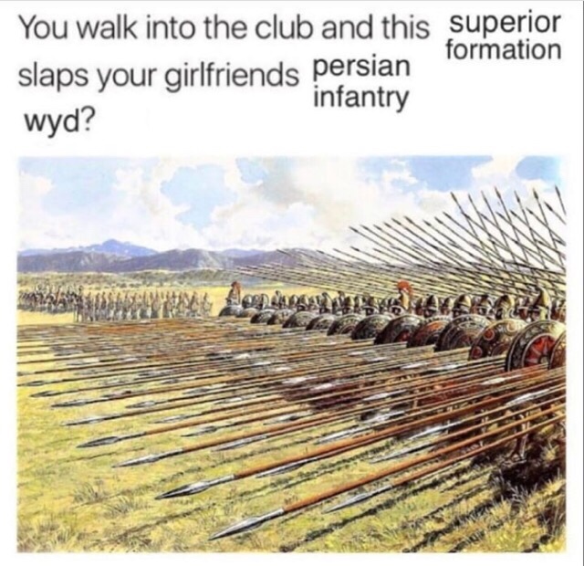 meme about the phalanx formation