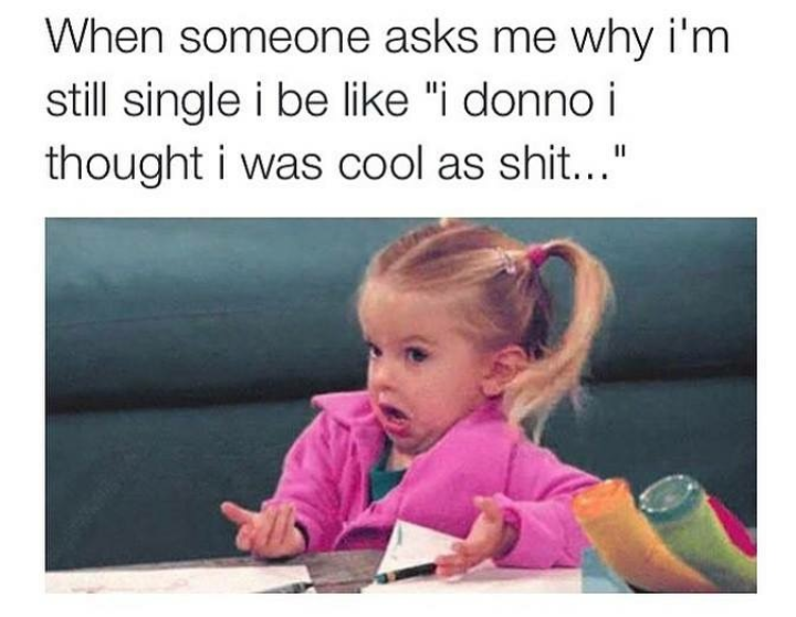 did you money go - When someone asks me why i'm still single i be "i donno i thought i was cool as shit..."