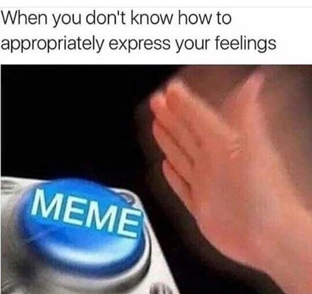 memes - relatable memes - When you don't know how to appropriately express your feelings Meme