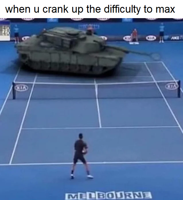 memes - wii tennis meme - when u crank up the difficulty to max Are Melbourne