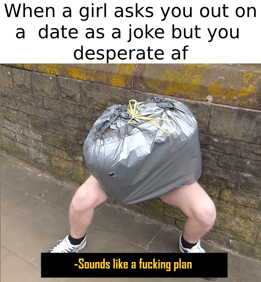 memes - sounds like a fucking plan - When a girl asks you out on a date as a joke but you desperate af Sounds a fucking plan