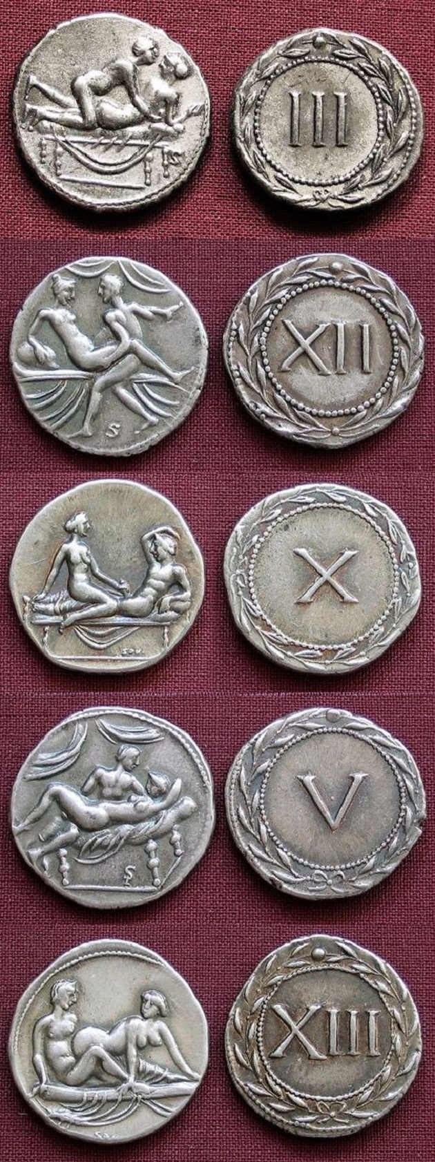 memes - roman brothel coins