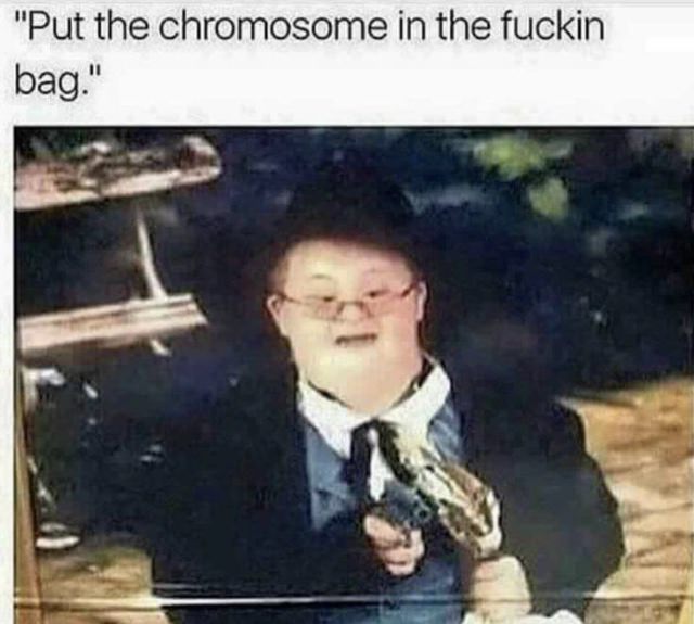 chromosome meme - "Put the chromosome in the fuckin bag."