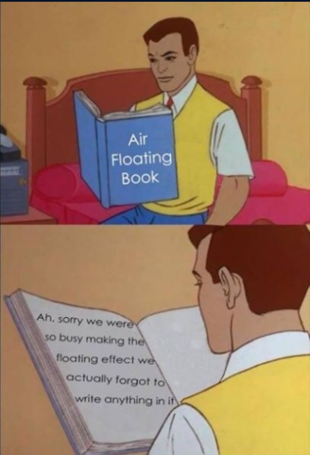 memes - book of faggots - Air Floating Book Ah, sorry we were so busy making the floating effect we actually forgot to write anything in it