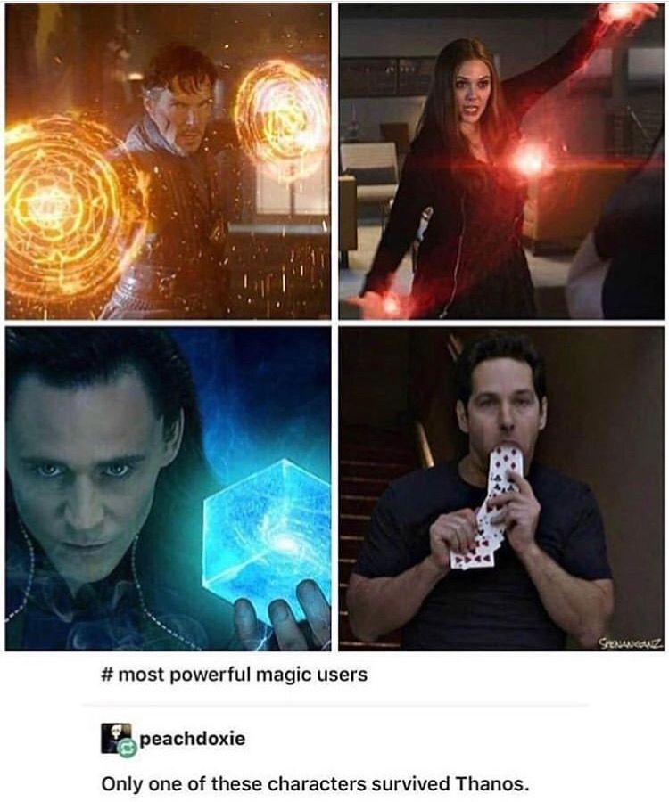 memes - most powerful magic users in marvel - # most powerful magic users peachdoxie Only one of these characters survived Thanos.