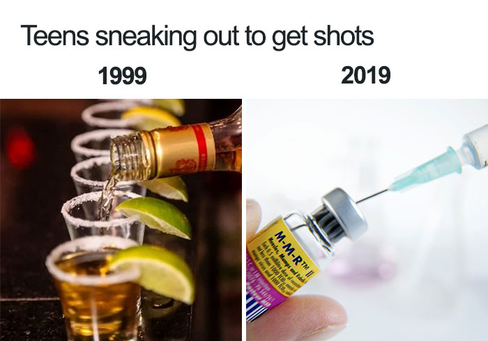 memes - memes for teens 2019 - MMRt 11 , 1000 Messles, Mumps and 05 whes 1000 www Sm 2019 Teens sneaking out to get shots 1999