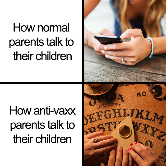 memes - anti vaxxer memes - How normal parents talk to their children Ja No Fying Oracle Ys Tifying Gghijklm How antivaxx parents talk to their children Losti Wxy