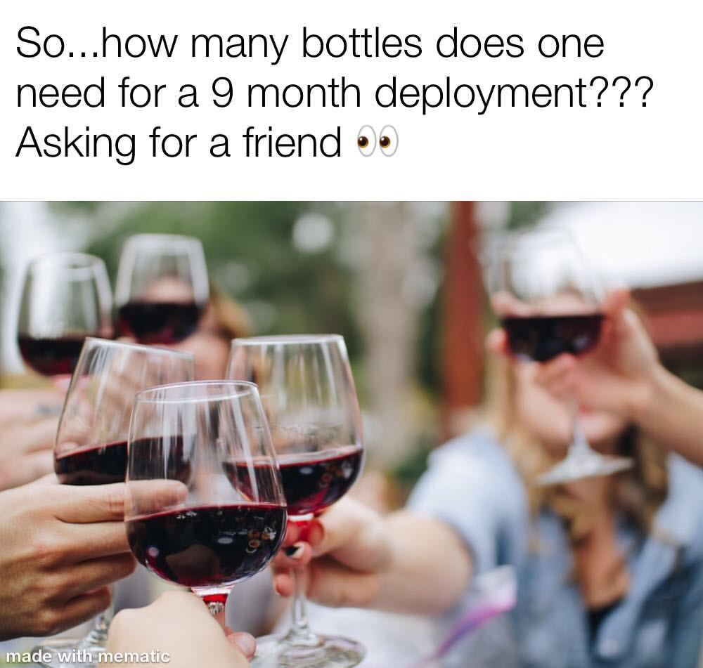 memes - professional investment services - So...how many bottles does one need for a 9 month deployment??? Asking for a friend .. made with mematic