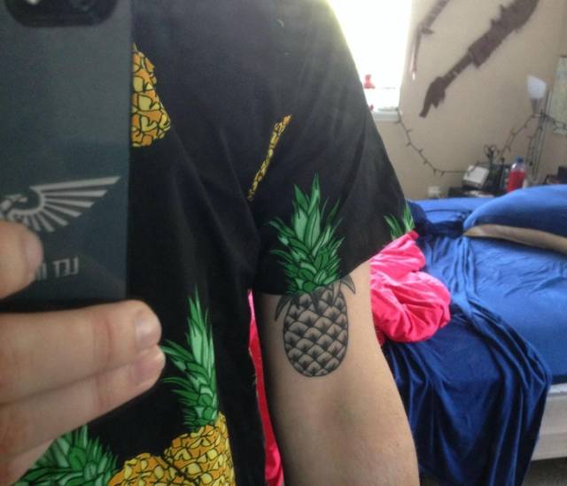 pineapple tattoo man