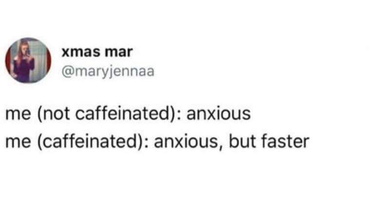 diagram - xmas mar me not caffeinated anxious me caffeinated anxious, but faster