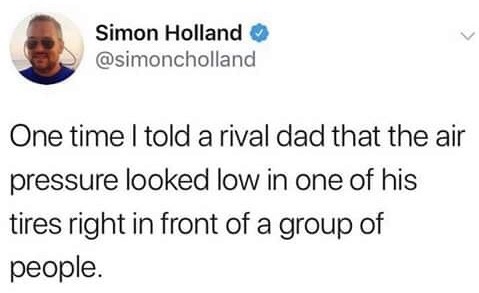 reddit la croix flavors - Simon Holland One time I told a rival dad that the air pressure looked low in one of his tires right in front of a group of people.