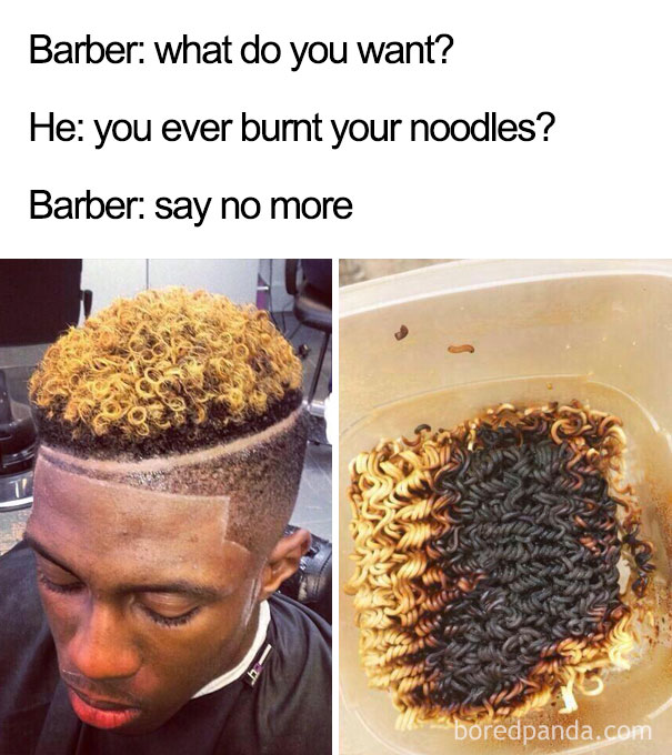 dsw coupons 2011 - Barber what do you want? He you ever burnt your noodles? Barber say no more boredpanda.com
