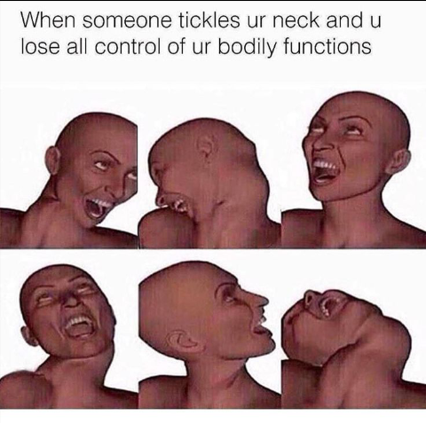 funny meme about someone tickles your neck - When someone tickles ur neck and u lose all control of ur bodily functions