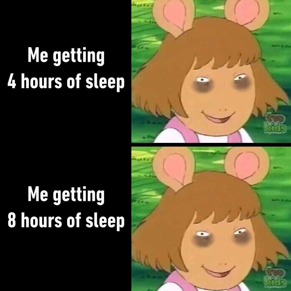 funny meme about 4 hours of sleep meme - Me getting |4 hours of sleep Me getting 8 hours of sleep