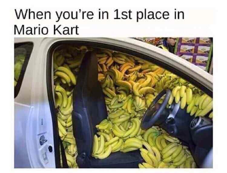 funny meme about you re in first place in mario kart - When you're in 1st place in Mario Kart