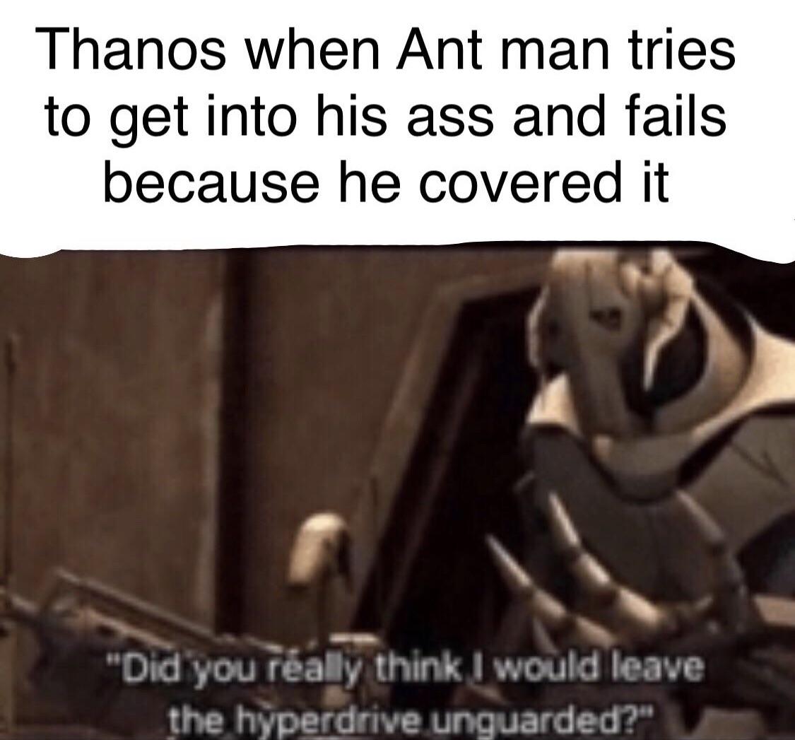 Ant man exploding inside Thanos meme