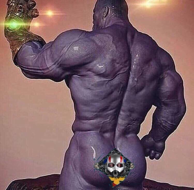 Ant Man exploding inside Thanos meme
