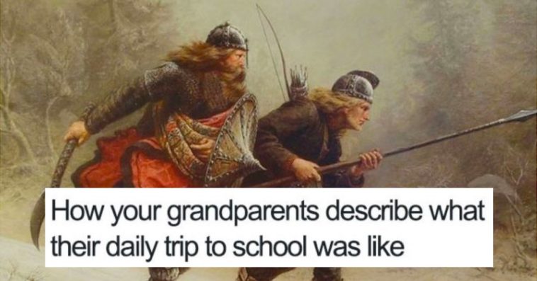 grandparents going to school - How your grandparents describe what their daily trip to school was
