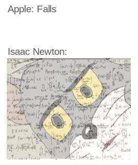 Meme - Apple Falls Isaac Newton W Yth en site . Delit