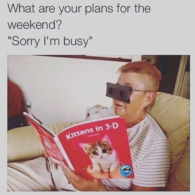 meme your plans for the weekend sorry i m busy - What are your plans for the weekend?